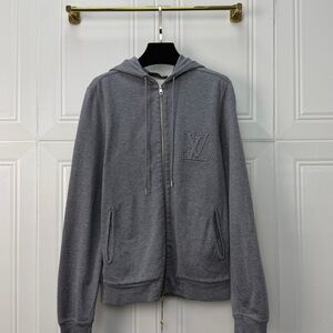 Authentic Louis Vuitton Gray Zip-Up Sweater